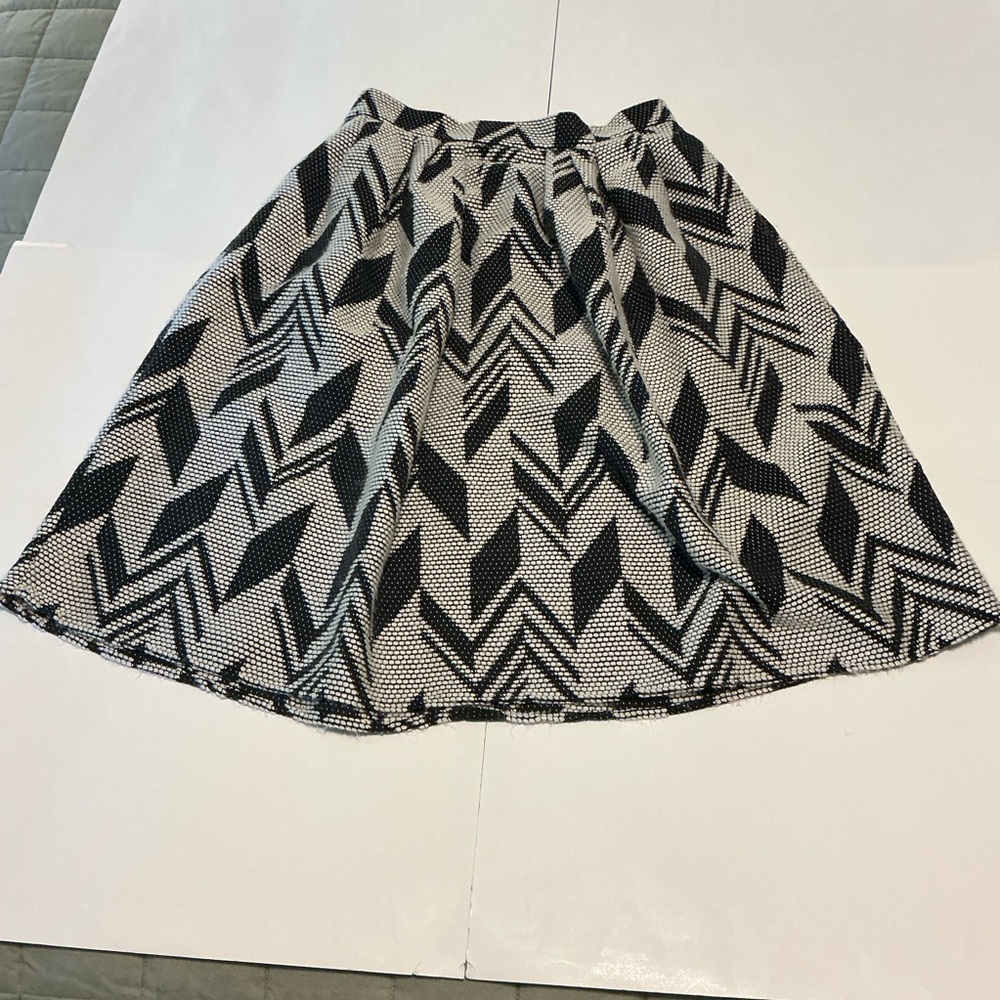 Eva Mendes New York & Company Black and White Midi Skirt